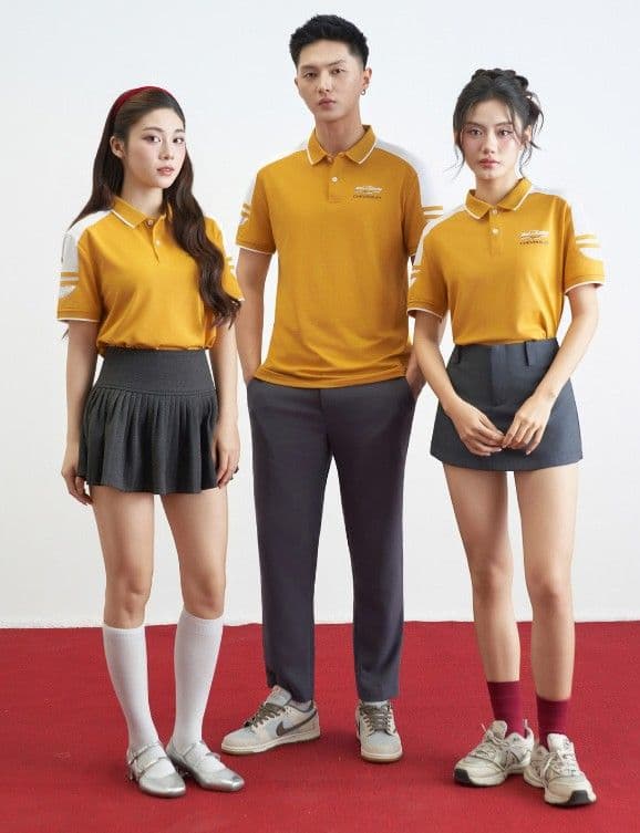 Áo đồng phục công ty ecotton màu vàng cúc